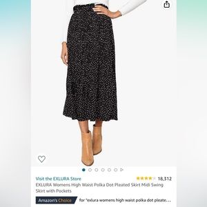 Polka dot midi skirt